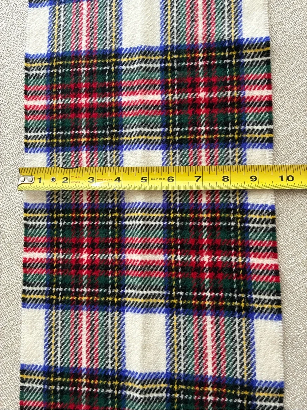 BLARNEY Woolen Mills Scarf Plaid Made in Ireland Wool